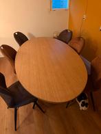 Ovale bamboe eettafel, Ophalen, Gebruikt, Bruin, Vijf, Zes of meer stoelen