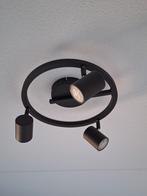 Moderne zwarte plafondlamp met 3 spots, Ophalen of Verzenden, Nieuw, Metaal, Modern