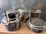 ICM le pentole pannenset, Huis en Inrichting, Keuken | Potten en Pannen, Ophalen of Verzenden, Zo goed als nieuw, Rvs, Pannenset