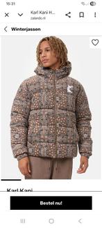 Karl Kani winterjas bruin maat M puffer jas, Bruin, Maat 48/50 (M), Ophalen of Verzenden, Gedragen