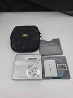 Sony minidisc mz r501 met 2 disc en hoesje, Ophalen of Verzenden, Zo goed als nieuw