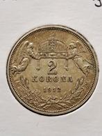 2 corona 1912 Hongarije zilver, Postzegels en Munten, Munten | Europa | Niet-Euromunten, Zilver, Ophalen of Verzenden, Hongarije
