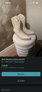 Most Wanted cowboy laarzen, Kleding | Dames, Schoenen, Hoge laarzen, Beige, Ophalen of Verzenden, Zo goed als nieuw