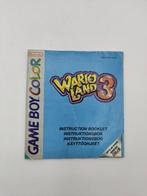 Wario Land 3 Manual Gameboy, Spelcomputers en Games, Games | Nintendo Game Boy, Ophalen of Verzenden, Zo goed als nieuw