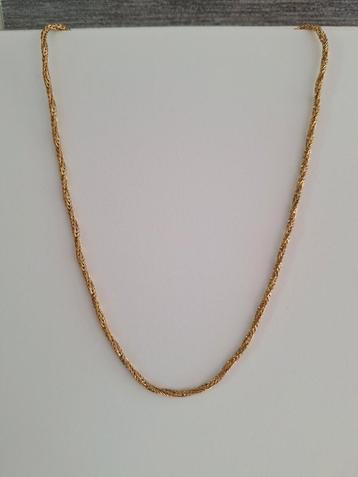 Geelgouden collier gouden ketting koord 68 cm sieraad goud beschikbaar voor biedingen