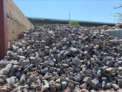 Lava basalt brokjes 60-150 mm natuursteen keitjes, Tuin en Terras, Grind, Keien en Split, Nieuw, Basalt, Ophalen