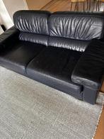 Durlet Leren Bank 2,5 & 3 Zits kleur blauw/grijs, Huis en Inrichting, Banken | Bankstellen, Ophalen, 250 tot 300 cm, Gebruikt