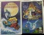 VHS De Kleine Zeemeermin, de Zwanenprinses, zwanen prinses, Cd's en Dvd's, Tekenfilm, Alle leeftijden, Ophalen of Verzenden, Zo goed als nieuw