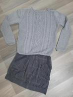 Geruite rok met kabeltrui, maat 122-128, Meisje, H&M, Ophalen of Verzenden, Zo goed als nieuw