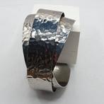 Manchet armband,  gehamerd metaal, Sieraden, Tassen en Uiterlijk, Armbanden, Staal, ., Nieuw, Ophalen of Verzenden