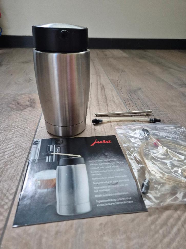 Rvs thermo isoleer melkhouder voor Jura, Witgoed en Apparatuur, Koffiemachine-accessoires, Gebruikt, Ophalen of Verzenden