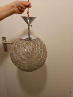 Moderne hanglamp met metalen draadbol, Ophalen, Gebruikt, Metaal, Modern
