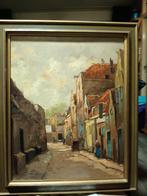 Schilderijtje Straatje Dordrecht, Antiek en Kunst, Kunst | Schilderijen | Klassiek, Ophalen