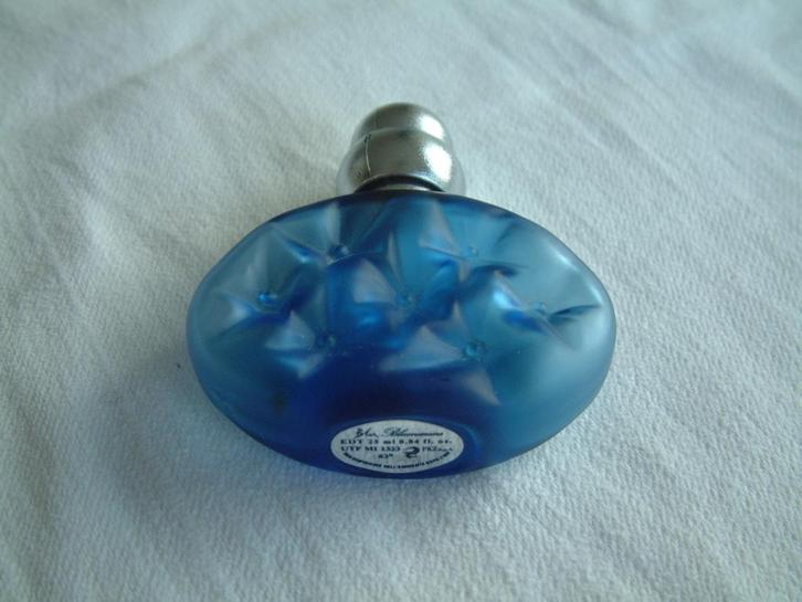 mooie blauwe lege parfumfles glasverstuiver blu Blumarine, Verzamelen, Parfumverzamelingen, Parfumfles, Ophalen of Verzenden