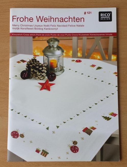 Kerstmis - Rico Design - Vrolijk Kerstfeest - nr.121, Hobby en Vrije tijd, Borduren en Borduurmachines, Gebruikt, Patroon, Handborduren