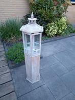 Houten tuinlantaarn, Tuin en Terras, Buitenverlichting, Ophalen, Zonne-energie, Gebruikt, Staande lamp