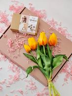 Brievenbuscadeau gele zijden tulpen nieuw bosje, Ophalen of Verzenden, Nieuw