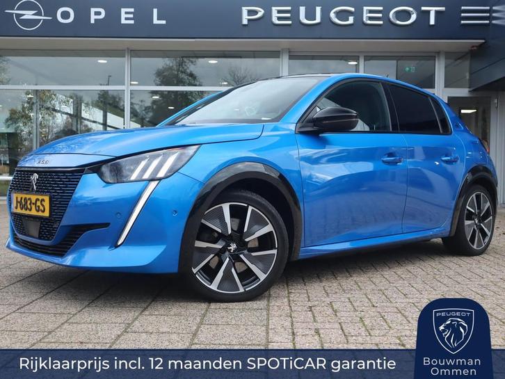 Peugeot e-208 GT EV 50kWh 136pk, Rijklaarprijs, 3-Fase lader, Auto's, Peugeot, Bedrijf, Te koop, Achteruitrijcamera, Airconditioning