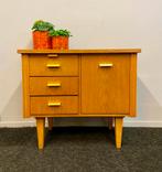 Vintage kastje jaren 50/60 retro Midcentury nachtkastje oak., Ophalen, Gebruikt, 50 tot 100 cm, 3 of 4 laden