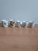5 Kopjes met vogels, Huis en Inrichting, Keuken | Servies, Ophalen of Verzenden, Porselein, Overige stijlen, Kop(pen) en/of Schotel(s)