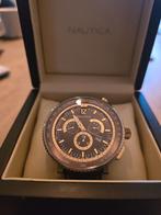 Nautica Horloge A37504G - Leren Band - Batterij Leeg, Sieraden, Tassen en Uiterlijk, Horloges | Heren, Overige merken, Overige materialen