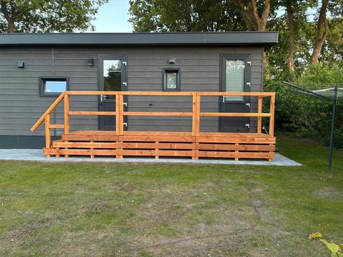 Douglashouten chalet opstap, Recreatiewoning, Veranda,Podium, Caravans en Kamperen, Caravan accessoires, Zo goed als nieuw, Ophalen of Verzenden