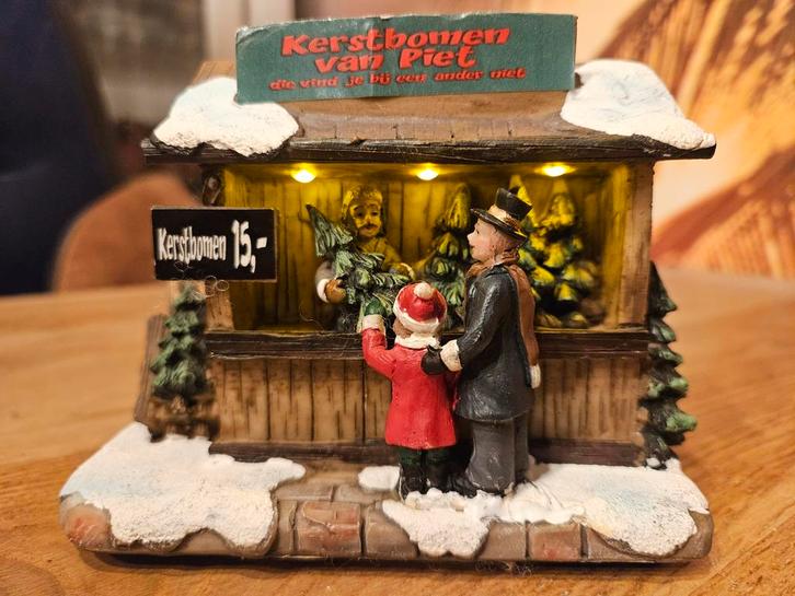 Kerstdorp Kerstbomen van Piet typisch Hollands kerst, Diversen, Kerst, Zo goed als nieuw, Ophalen