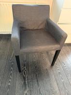 Grijze stoel met afneembare hoes, Huis en Inrichting, Stoelen, Ophalen, Gebruikt, Eén, Stof