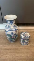 Chinese vaas en pot met deksel, Antiek en Kunst, Ophalen