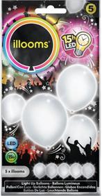 Illooms LED Ballonnen wit - 5 Stuks, Nieuw, Ophalen of Verzenden
