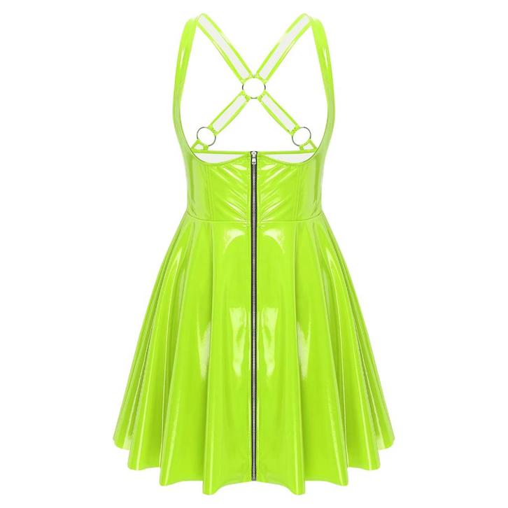 Groene lakleren uitgesneden dames jurk / jurkje lak leer, Kleding | Dames, Jurken, Nieuw, Maat 38/40 (M), Groen, Boven de knie