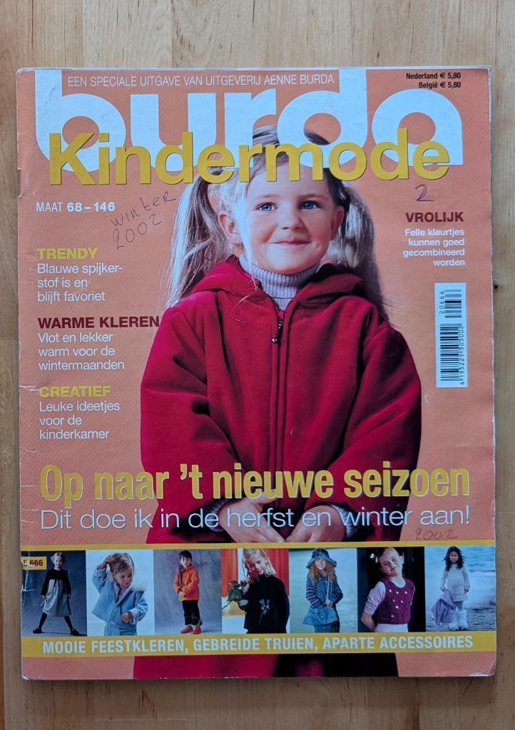 Burda kindermode nr E666 uit 2002, Hobby en Vrije tijd, Kledingpatronen, Gebruikt, Kind, Burda, Ophalen of Verzenden