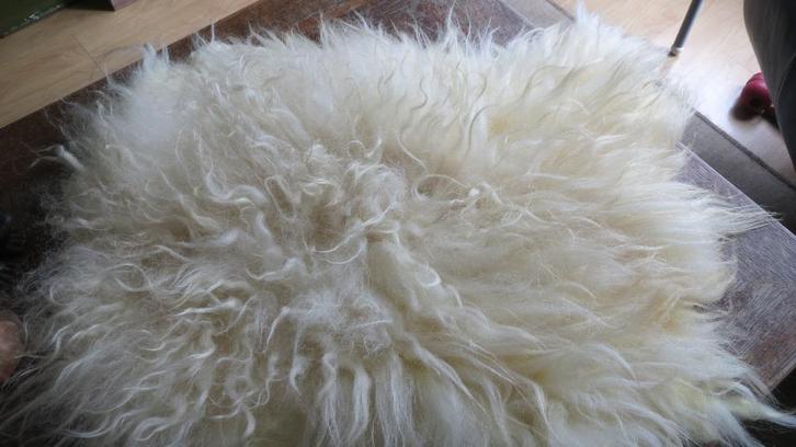 Gevilte vacht Schoonebeeker schaap, 67x55cm, roomkleurig, Tuin en Terras, Tuinmeubel-accessoires, Nieuw, Verzenden