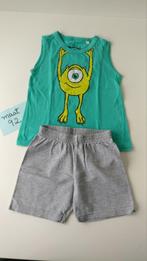 2-delig Monsters Univ. set korte broek & singlet C&A maat 92, Kinderen en Baby's, Kinderkleding | Maat 92, Gebruikt, C & A, Ophalen of Verzenden