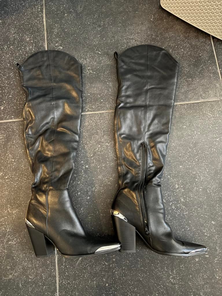 Asos zwarte laarzen maat 41, Ophalen, Zo goed als nieuw, Zwart, Hoge laarzen