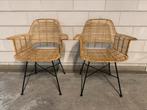HK Living rotan stoelen - set van 2, Huis en Inrichting, Ophalen, Gebruikt, Twee, Bruin