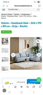 Hoekbank zgan, Huis en Inrichting, Banken | Bankstellen, Ophalen, Hoekbank, Zo goed als nieuw, Vierpersoons of meer