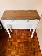 Kaptafel sidetable wit brocante hout bruin, Huis en Inrichting, Zo goed als nieuw, Minder dan 100 cm, Hout, 50 tot 100 cm