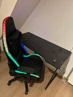 Legend Gamestoel met LED + Jysk gamebureau, Huis en Inrichting, Bureaus, Ophalen, Zo goed als nieuw