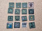 16 borstpatches KLU  (diverse onderdelen), Ophalen of Verzenden, Luchtmacht, Nederland, Embleem of Badge