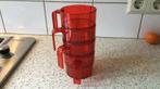 Ikea vintage rode plastic bekers.   Stapelbaar, Huis en Inrichting, Ophalen of Verzenden