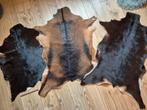Set van 3 Geitenvacht / Geitenhuid, Huis en Inrichting, 50 tot 100 cm, Overige vormen, Bruin, 50 tot 100 cm