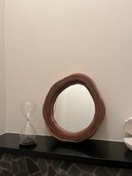 Ovale houten wandspiegel, Huis en Inrichting, Woonaccessoires | Spiegels, Ophalen, Minder dan 50 cm, Zo goed als nieuw, Minder dan 100 cm