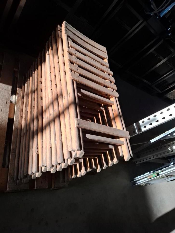 Klapstoeltjes - Handig en compact!, Huis en Inrichting, Stoelen, Gebruikt, Vijf, Zes of meer stoelen, Hout, Bruin, Ophalen