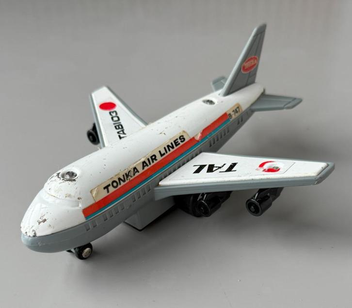 Vintage Tonka air lines blikken vliegtuig, Verzamelen, Speelgoed, Gebruikt, Ophalen of Verzenden