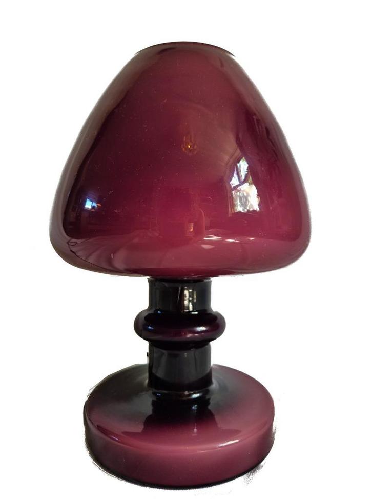 Zeldzame vintage Hans Agne Jakobssen design glazen tafellamp, Huis en Inrichting, Lampen | Tafellampen, Gebruikt, Minder dan 50 cm