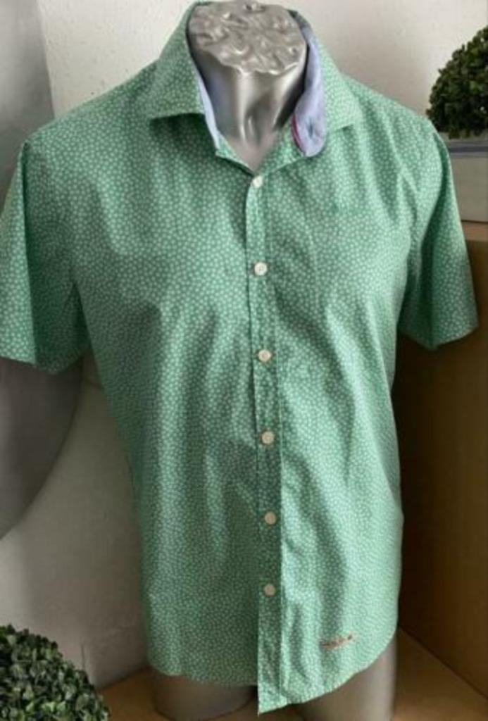 NZA overhemd maat M, Kleding | Heren, Overhemden, Zo goed als nieuw, Halswijdte 39/40 (M), Groen, Ophalen of Verzenden