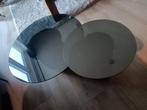 Set bijzettafel zo goed als nieuw., Ophalen, Minder dan 55 cm, Rond, Glas