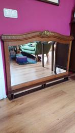 Grote houten facet spiegel 112x84, Ophalen, Rechthoekig, 100 tot 150 cm, 100 tot 150 cm