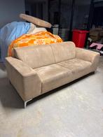 Weinig gebruikte 2-zits bank beige, Ophalen, Driepersoons, 75 tot 100 cm, Stof